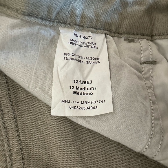 Riders by Lee Slender Stretch Ladies Capris Tan Size 12 Medium Cotton Spandex - Picture 11 of 16